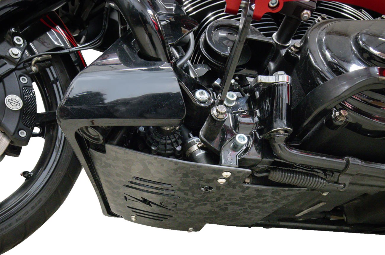 THRASHIN SUPPLY CO. Skid Plate - Carbon Fiber/Forged - With Black Brackets - FLHX/FLTRX TSC-3035-1 - Image 9