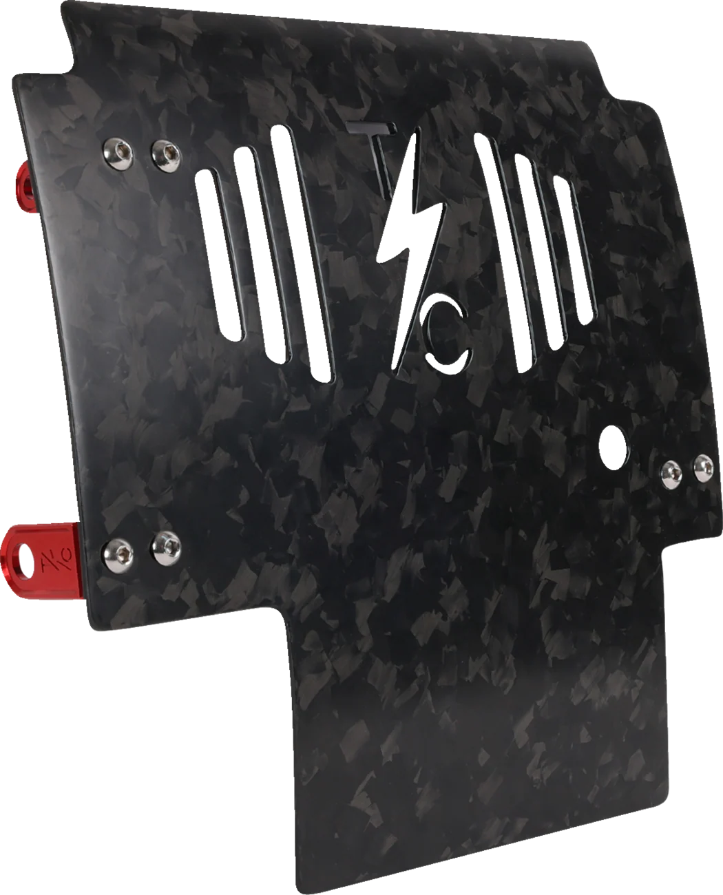 THRASHIN SUPPLY CO. Skid Plate - Carbon Fiber/Forged - With Red Brackets - FLHX/FLTRX TSC-3035-2 - Image 6