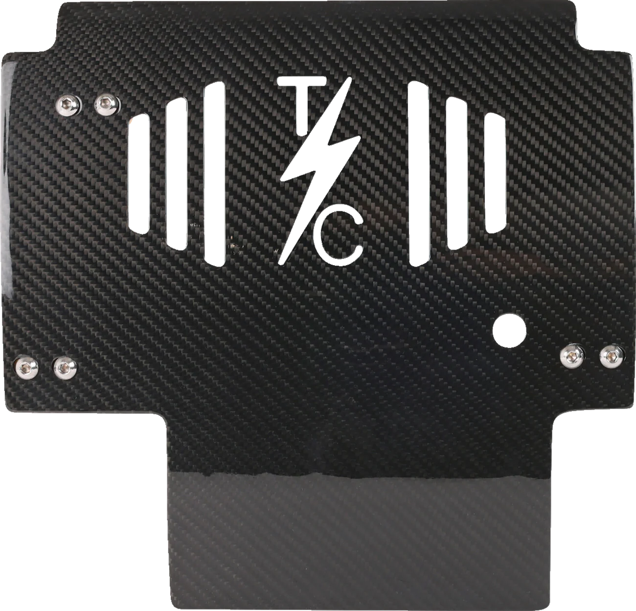 THRASHIN SUPPLY CO. Skid Plate - Carbon Fiber/Gloss - With Black Brackets - FLHX/FLTRX TSC-3034-1 - Image 4