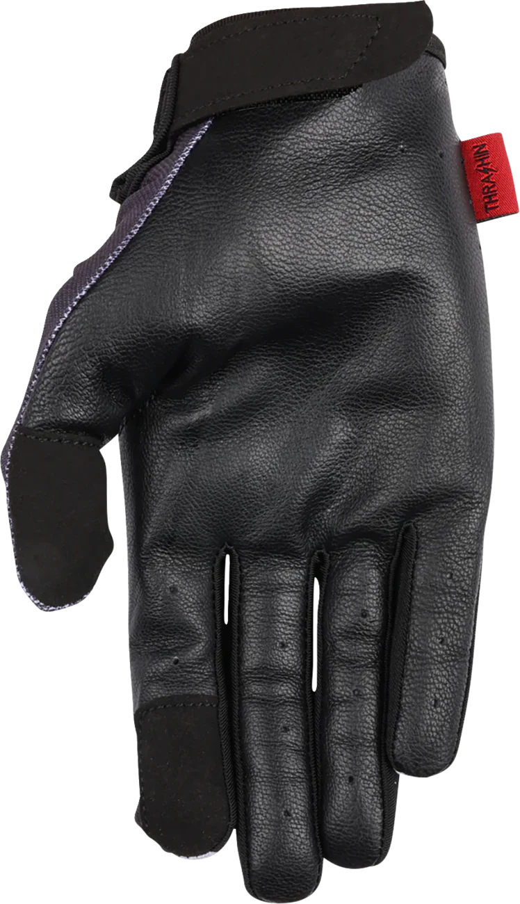 THRASHIN SUPPLY CO. Stealth Leather Palm Flame Gloves - Gray - 2XL SV1-22-12 - Image 3