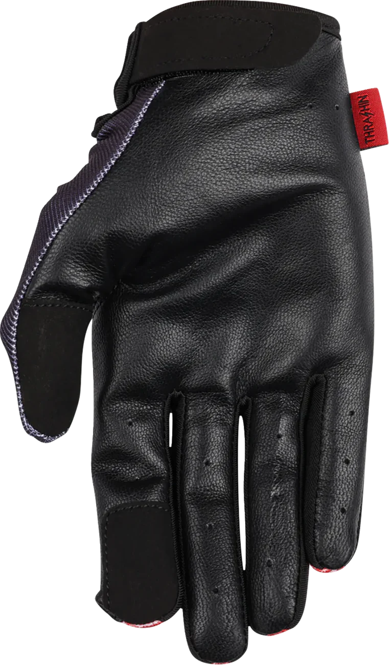 THRASHIN SUPPLY CO. Stealth Leather Palm Flame Gloves - Red - XL SV1-21-11 - Image 3
