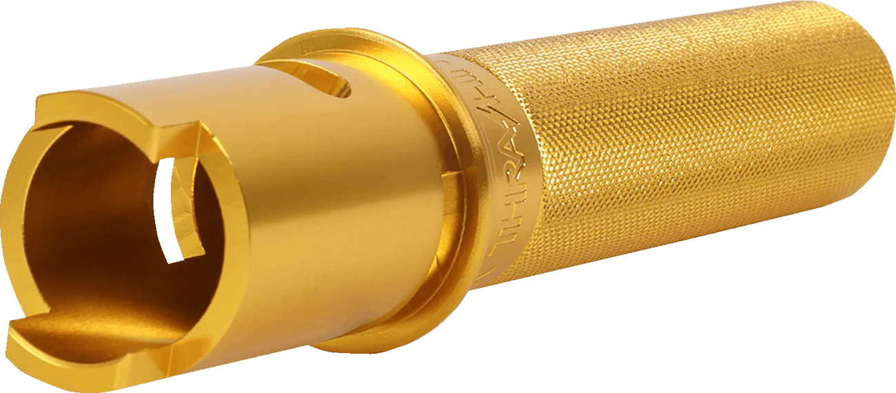 THRASHIN SUPPLY CO. Throttle Tube - Knurled - 1" - Gen 2 TBW - Gold TSC-2806-5 - Image 2