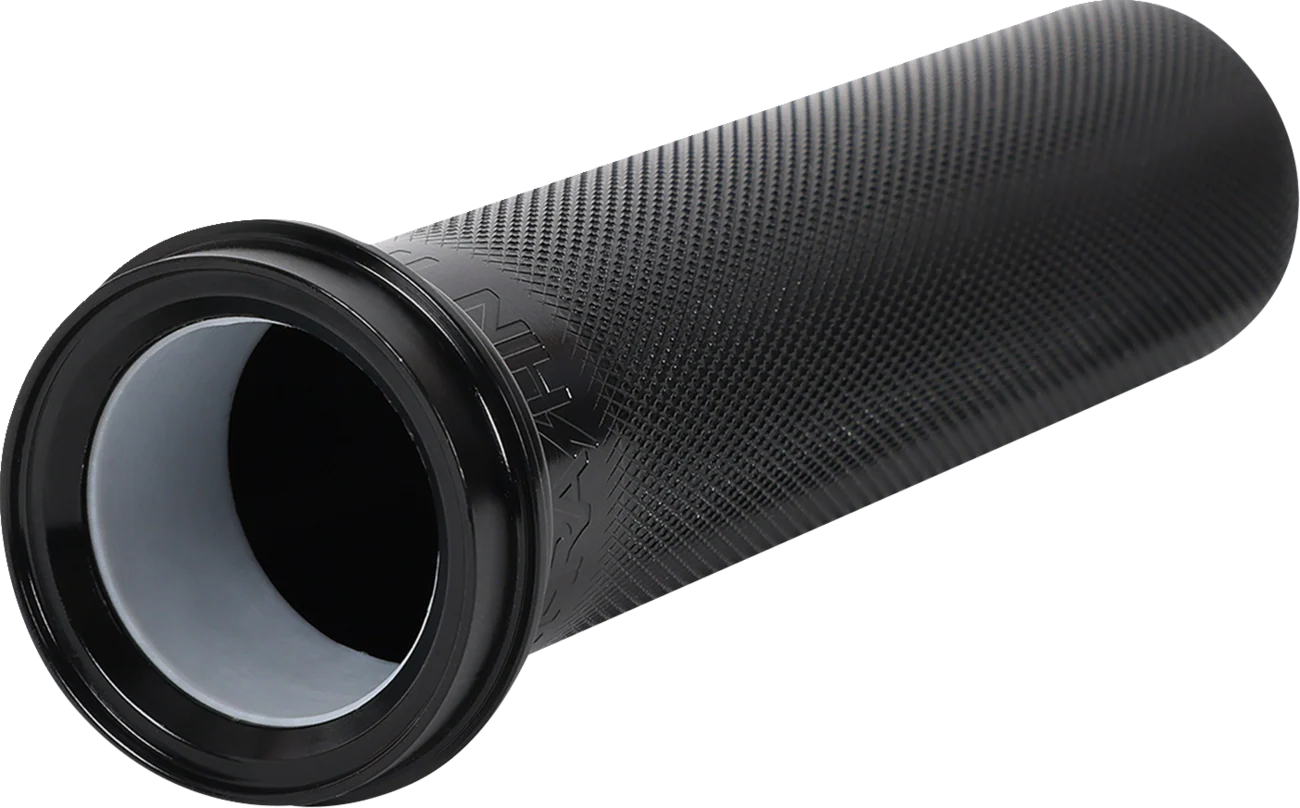 THRASHIN SUPPLY CO. Throttle Tube - Knurled - 1" - TBW - Black TSC-2704-1