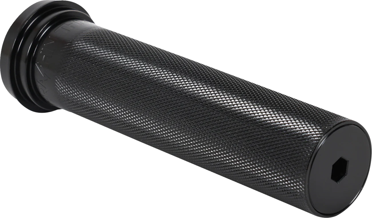 THRASHIN SUPPLY CO. Throttle Tube - Knurled - 1" - TBW - Black TSC-2704-1 - Image 3