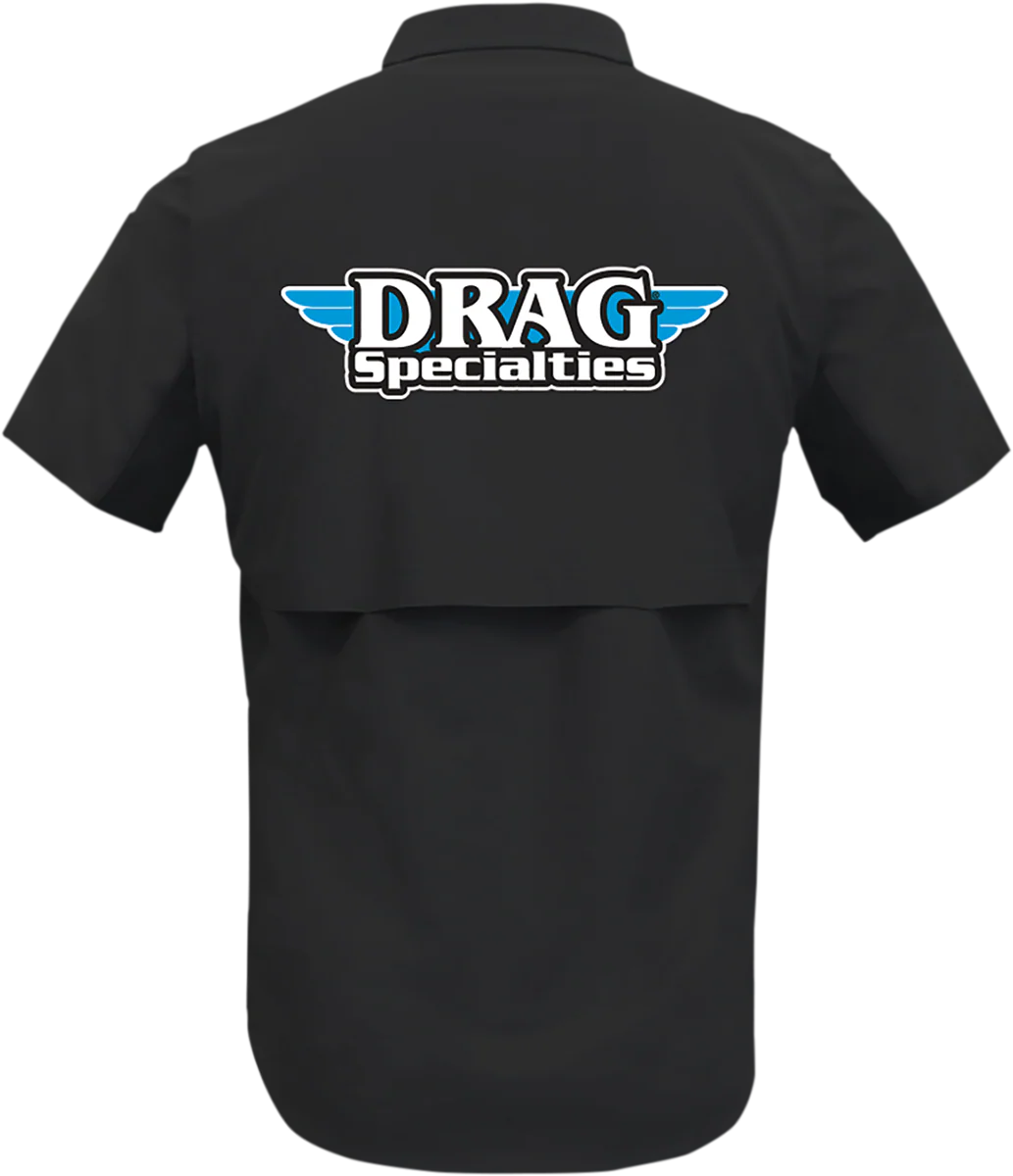 THROTTLE THREADS Drag Specialties Vented Shop Shirt - Black - 2XL DRG31ST26BK2X - Image 2