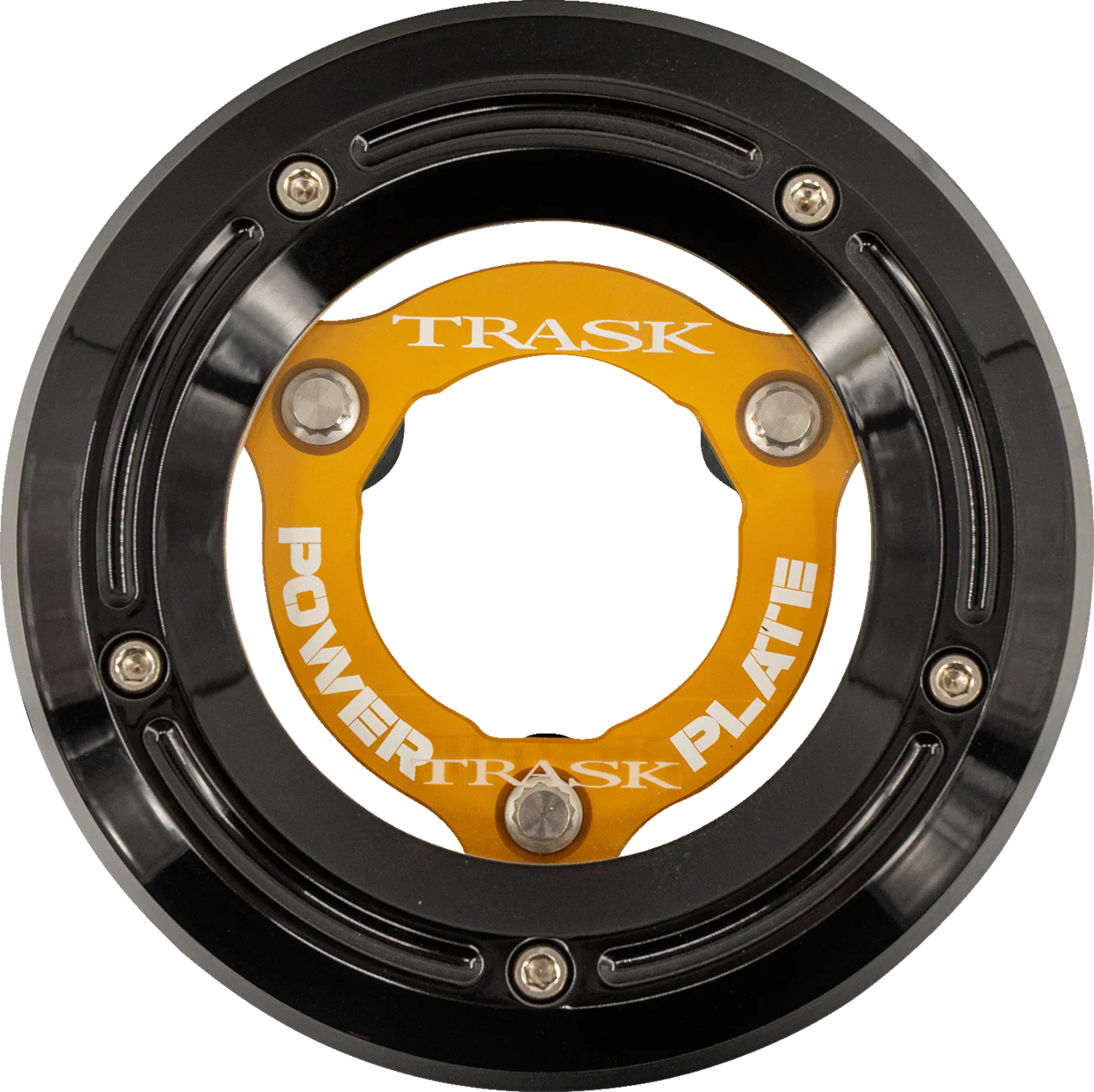 TRASK Derby Cover with Power Plate - Black/Gold - Kit - '18-'25 Softail TM-0052-BK-GD