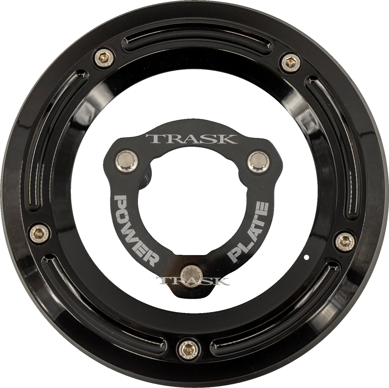 TRASK Derby Cover with Power Plate - Black - Kit - '17-'25 Harley-Davidson TM-0051-BK-BK