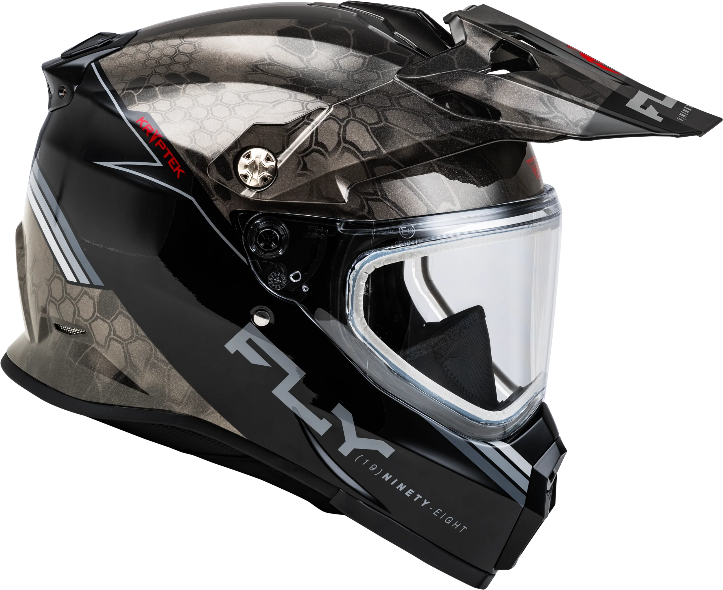 Trekker Cw Conceal Helmet Dual Shld Black/Grey/White Sm - Image 4