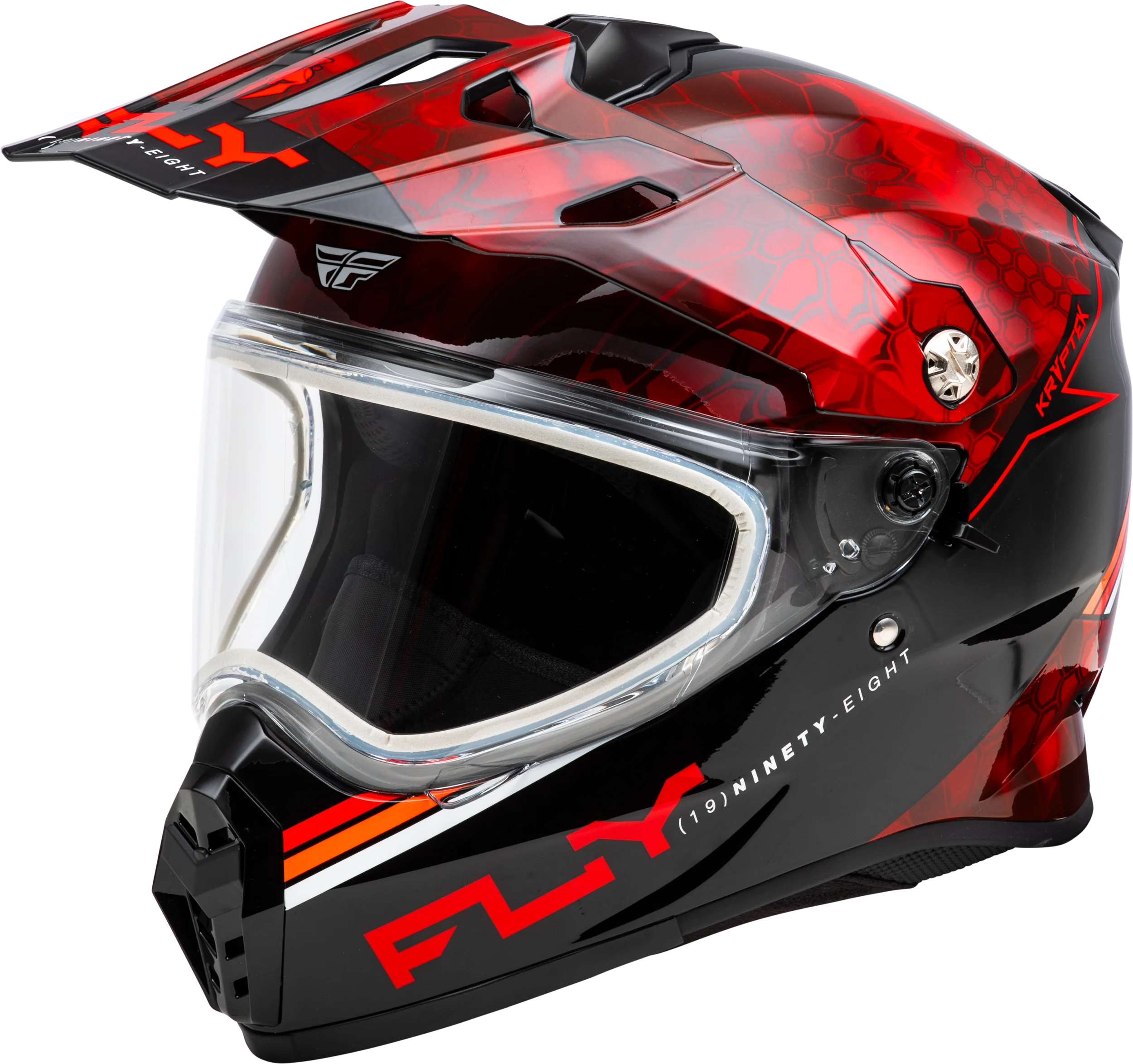 Trekker Cw Conceal Helmet Dual Shld Red/Black 2x