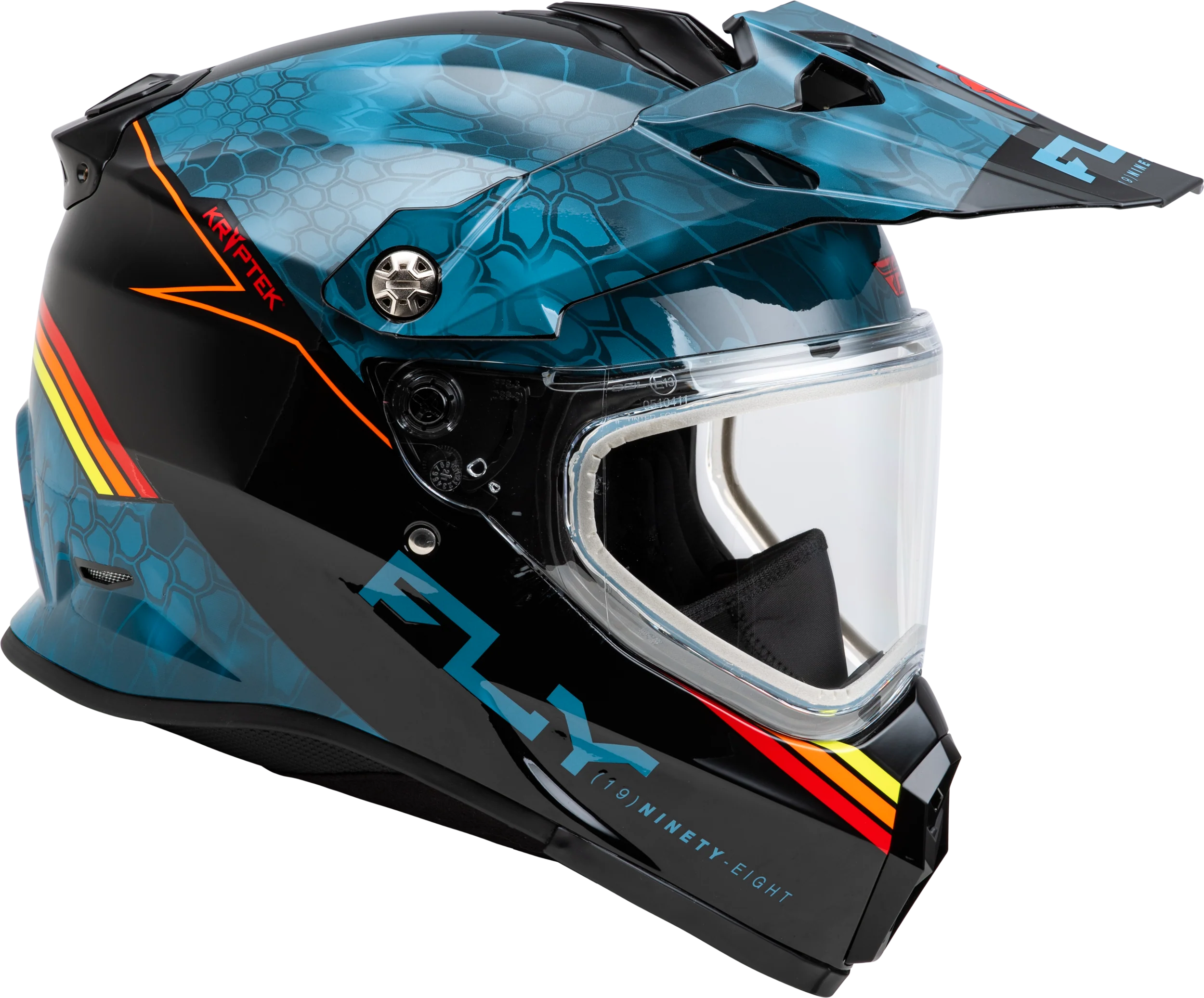 Trekker Cw Conceal Helmet Dual Shld Slate/Black/Red Md - Image 4