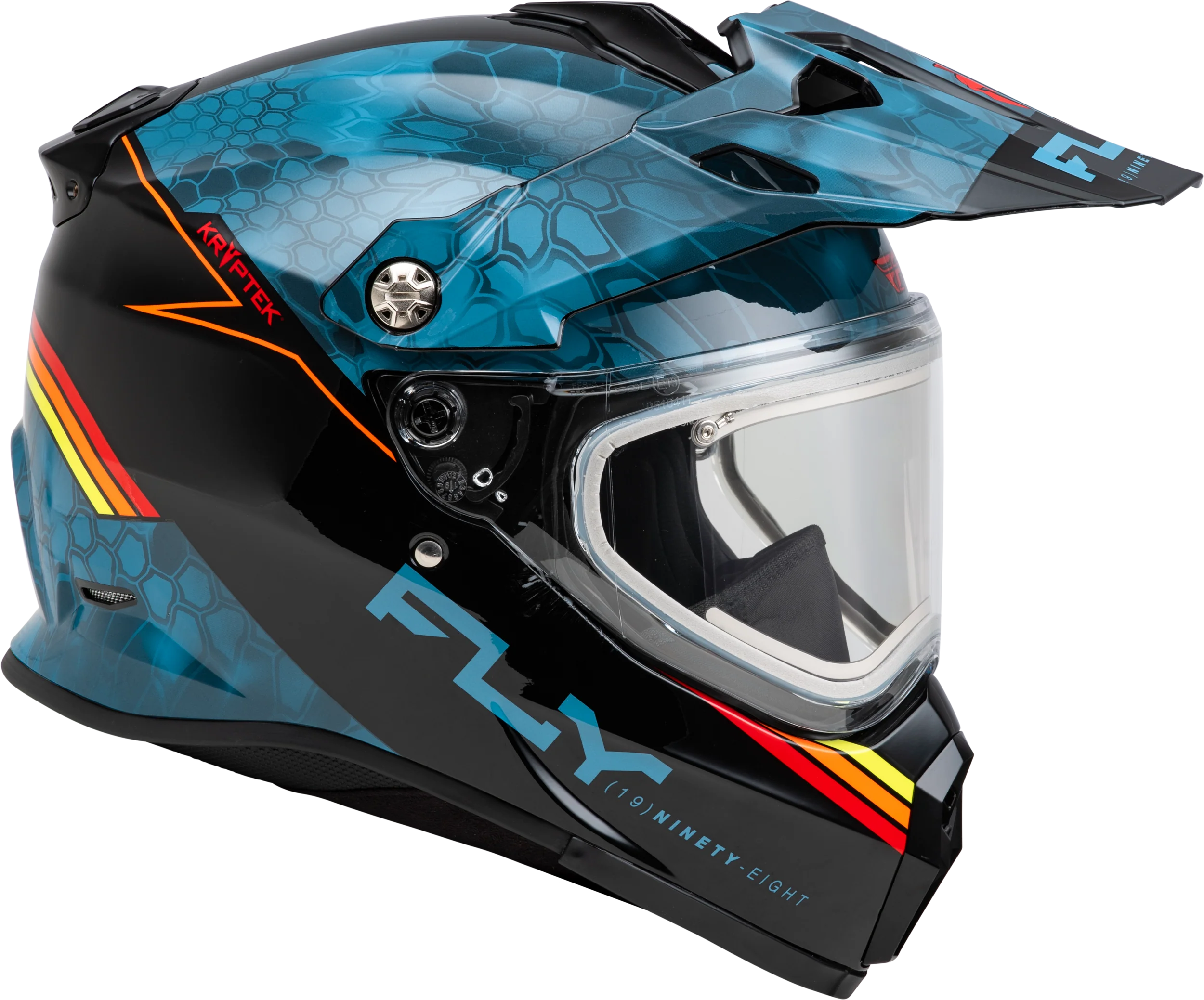 Trekker Cw Conceal Helmet Elec Shld Slate/Black/Red Lg - Image 4