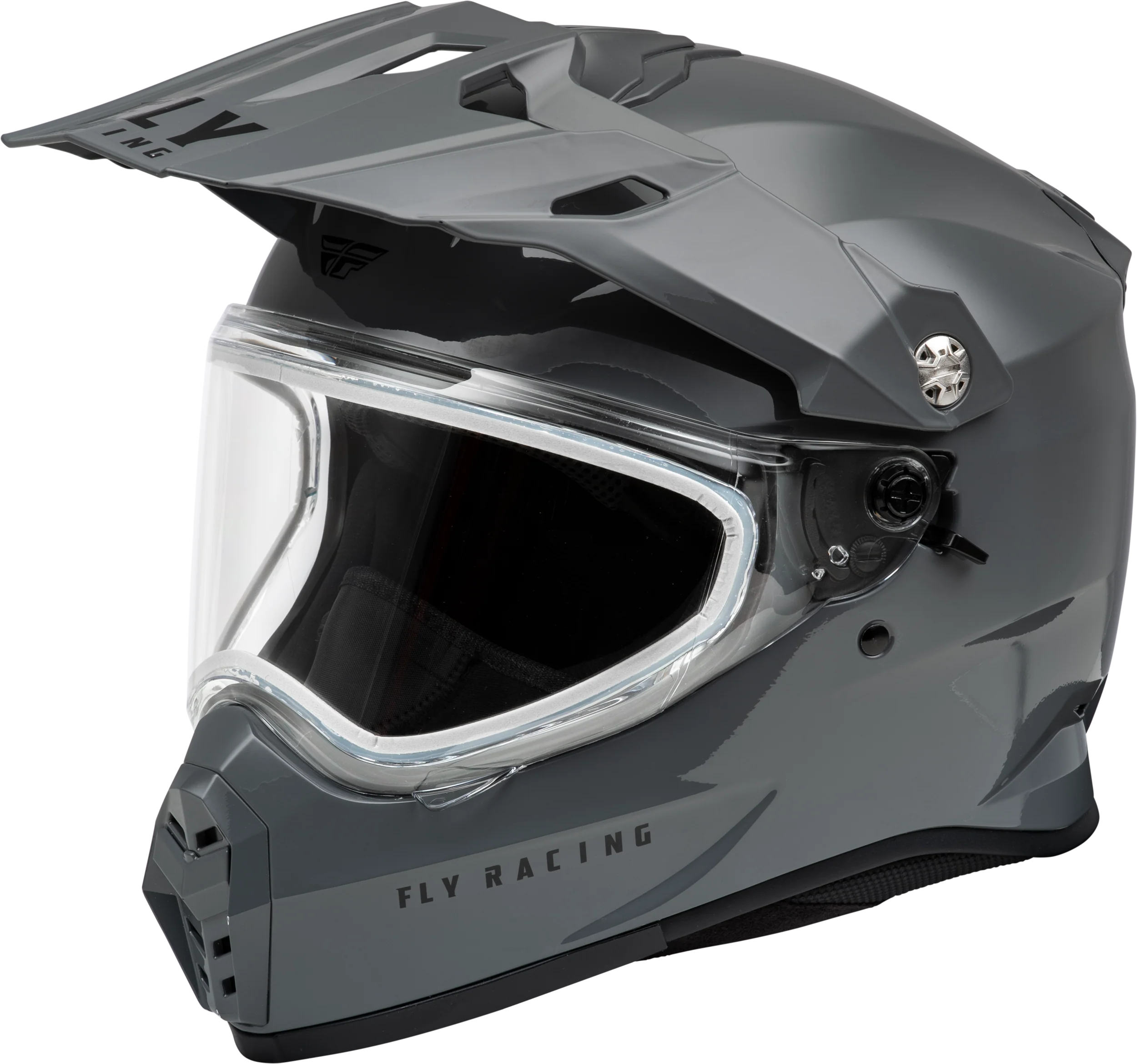 Trekker Cw Solid Helmet Dual Shld Grey Xs