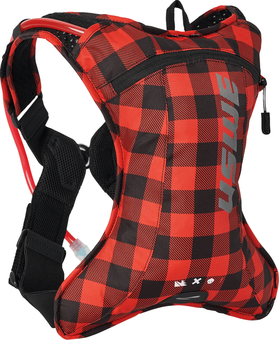 USWE Outlander Hydration Pack - 2L - Flannel Red/Black 202076048