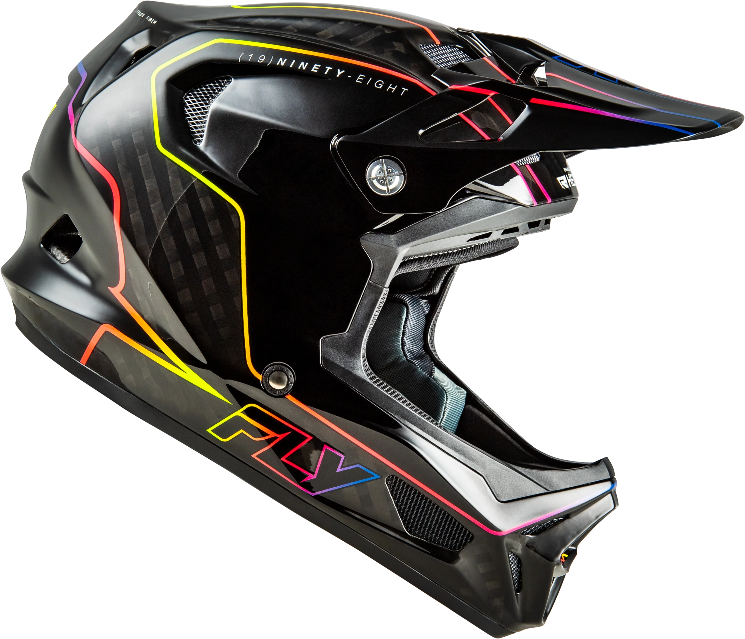 Werx R Flow Carbon Helmet Black Carbon/Black/Multi Sm - Image 4
