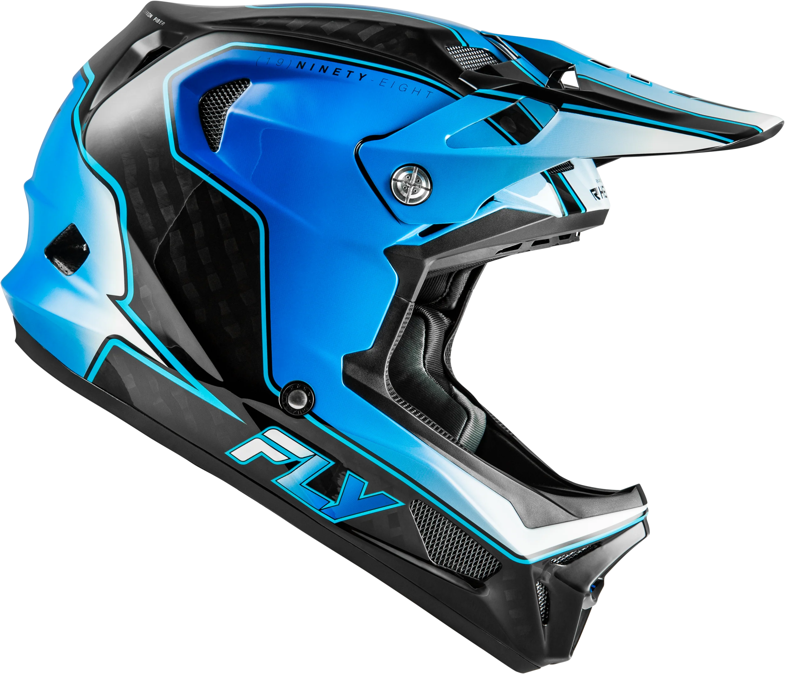 Werx R Flow Carbon Helmet Black Carbon/Blue/White Xl - Image 4