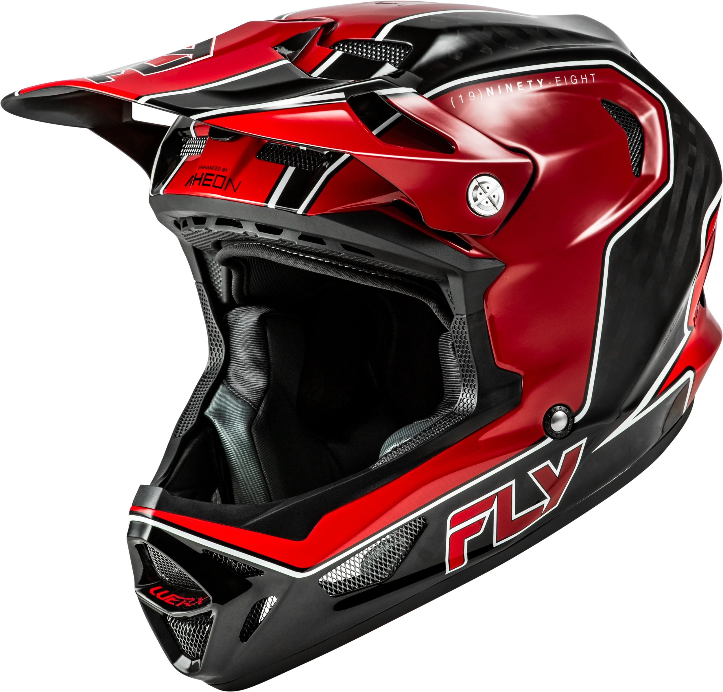 Werx R Flow Carbon Helmet Black Carbon/Red Lg