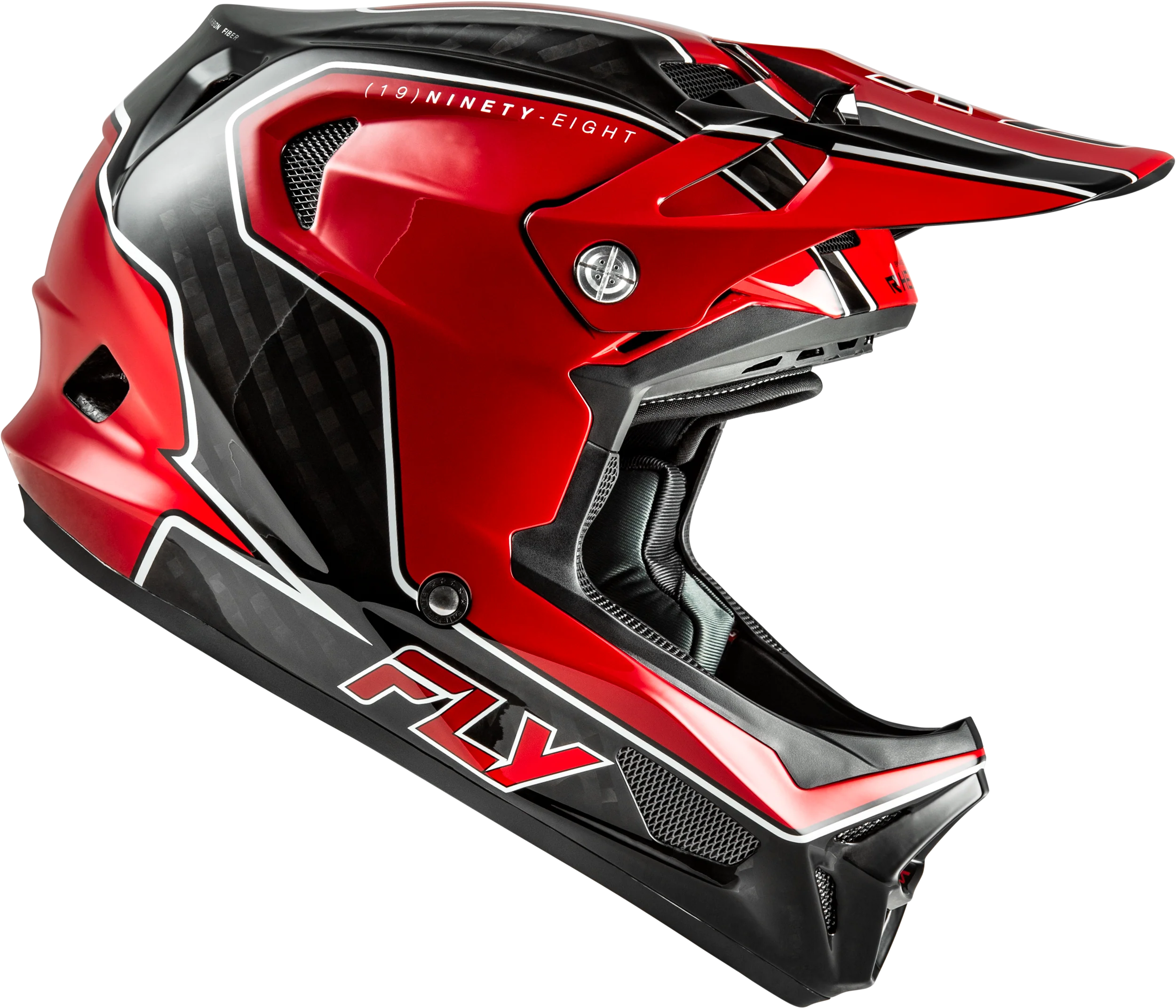 Werx R Flow Carbon Helmet Black Carbon/Red Lg - Image 4