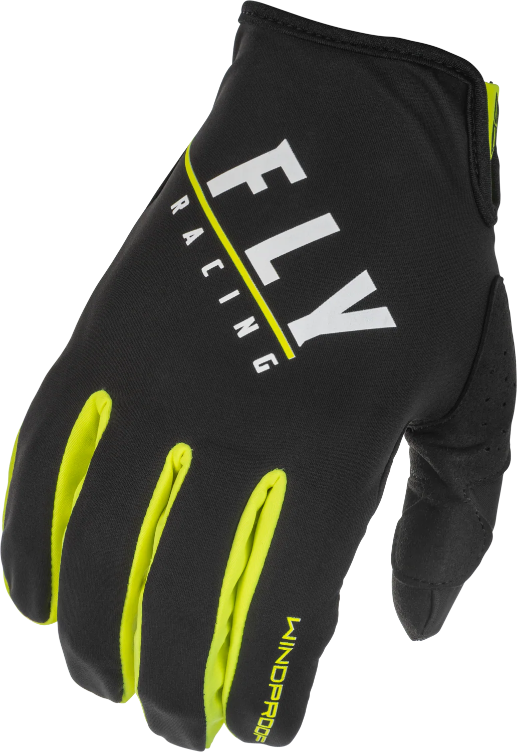 Windproof Gloves Black/Hi Vis Sz 08
