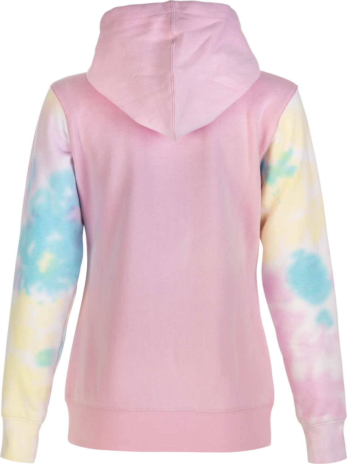 Women's Fly Tie Dye Zip Up Hoodie Pink/Yellow/Blue Md - Image 2