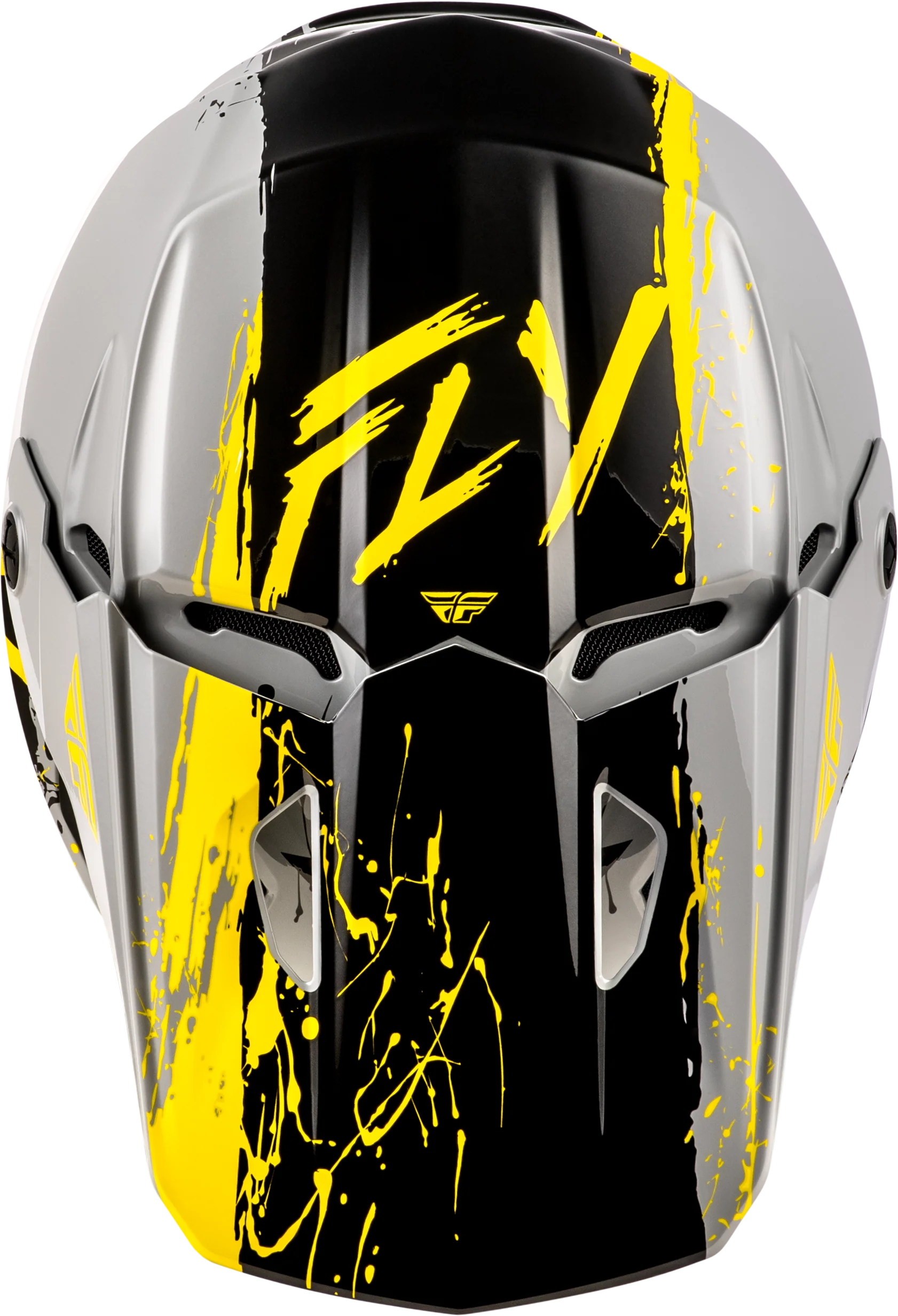 Youth Kinetic Drip Helmet Grey/Black/Yellow Yl - Image 3