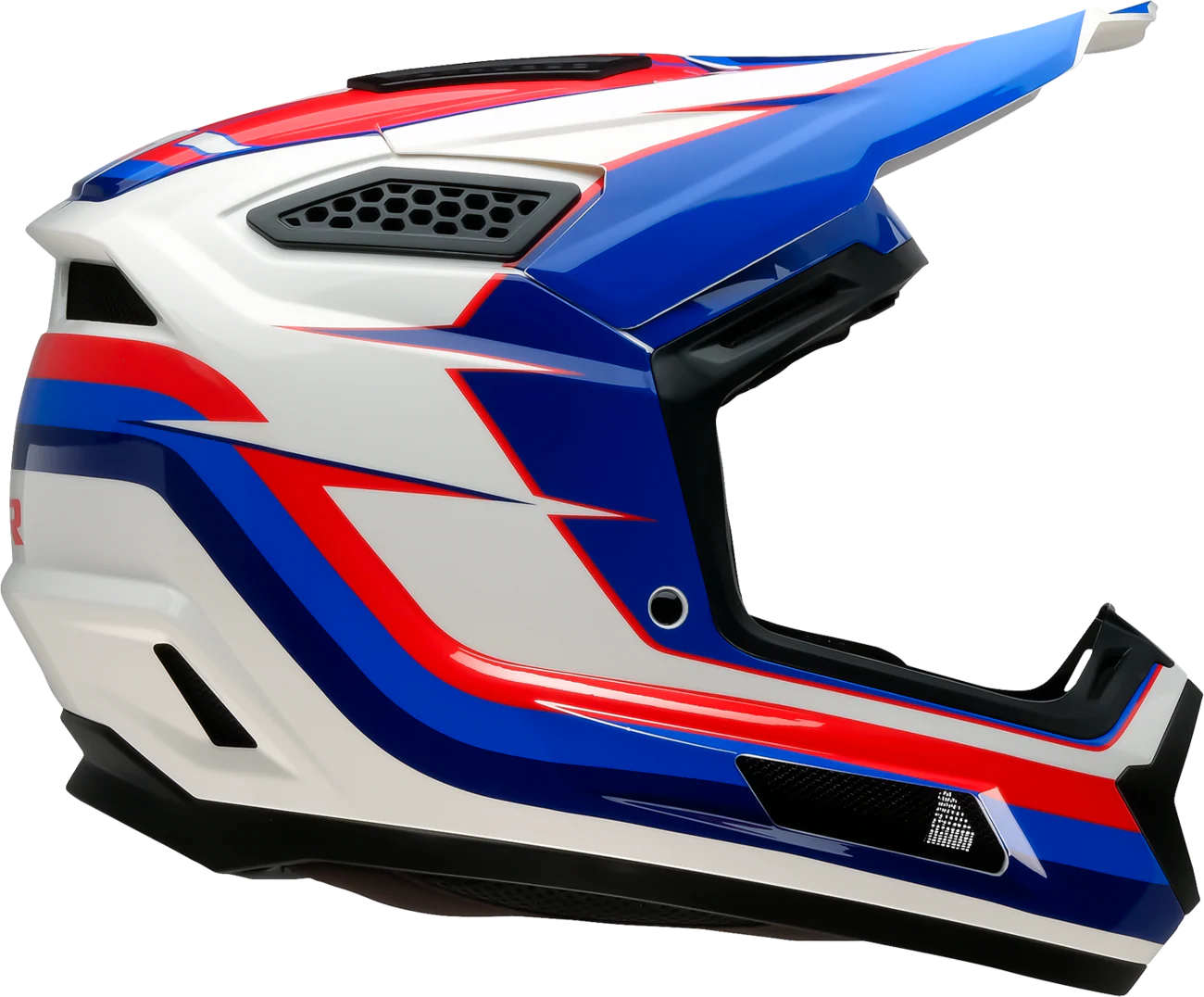 Z1R Dirt Maxx Helmet - Vortex - Red/White/Blue - 3XL 0110-9727 - Image 4