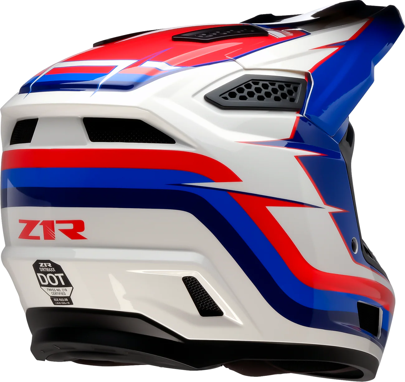 Z1R Dirt Maxx Helmet - Vortex - Red/White/Blue - Small 0110-9722 - Image 2