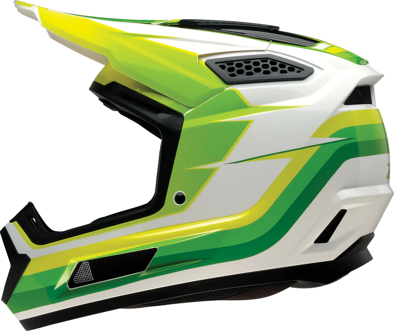 Z1R Dirt Maxx Helmet - Vortex - White/Green - Medium 0110-9731
