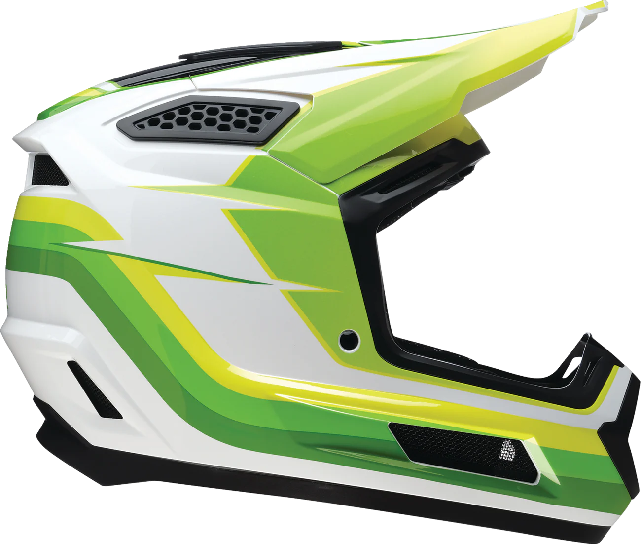 Z1R Dirt Maxx Helmet - Vortex - White/Green - Medium 0110-9731 - Image 3