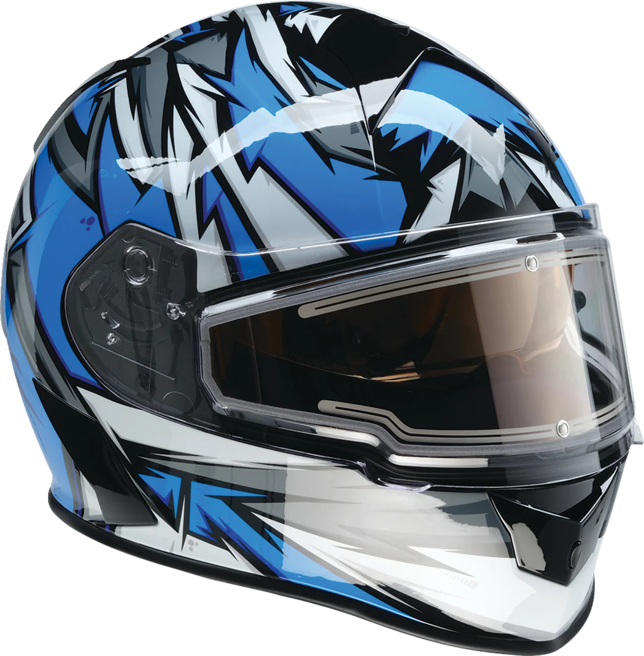 Z1R Warrant Snow Helmet - Neuron - Blue/White - Large 0101-17200 - Image 4