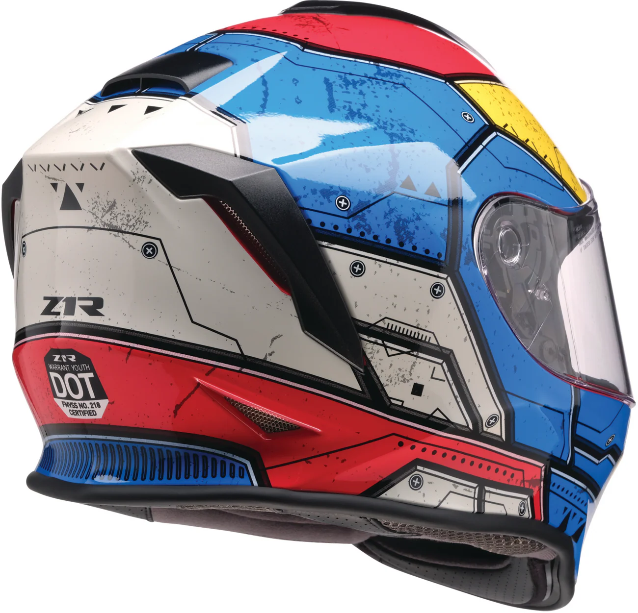 Z1R Youth Warrant Helmet - Sentinel - Blue - Small 0102-0292 - Image 4