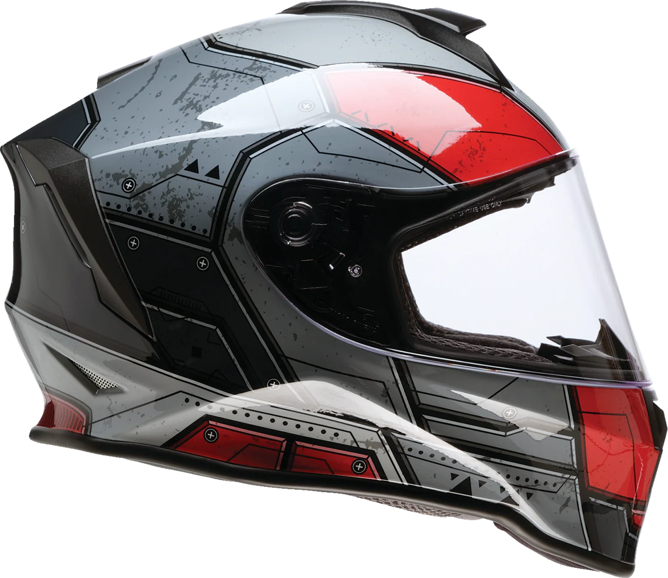 Z1R Youth Warrant Helmet - Sentinel - Red - Small 0102-0289 - Image 3