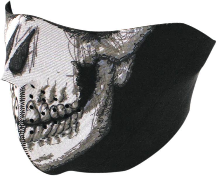 ZAN HEADGEAR Half Mask - Skull Face WNFM002H