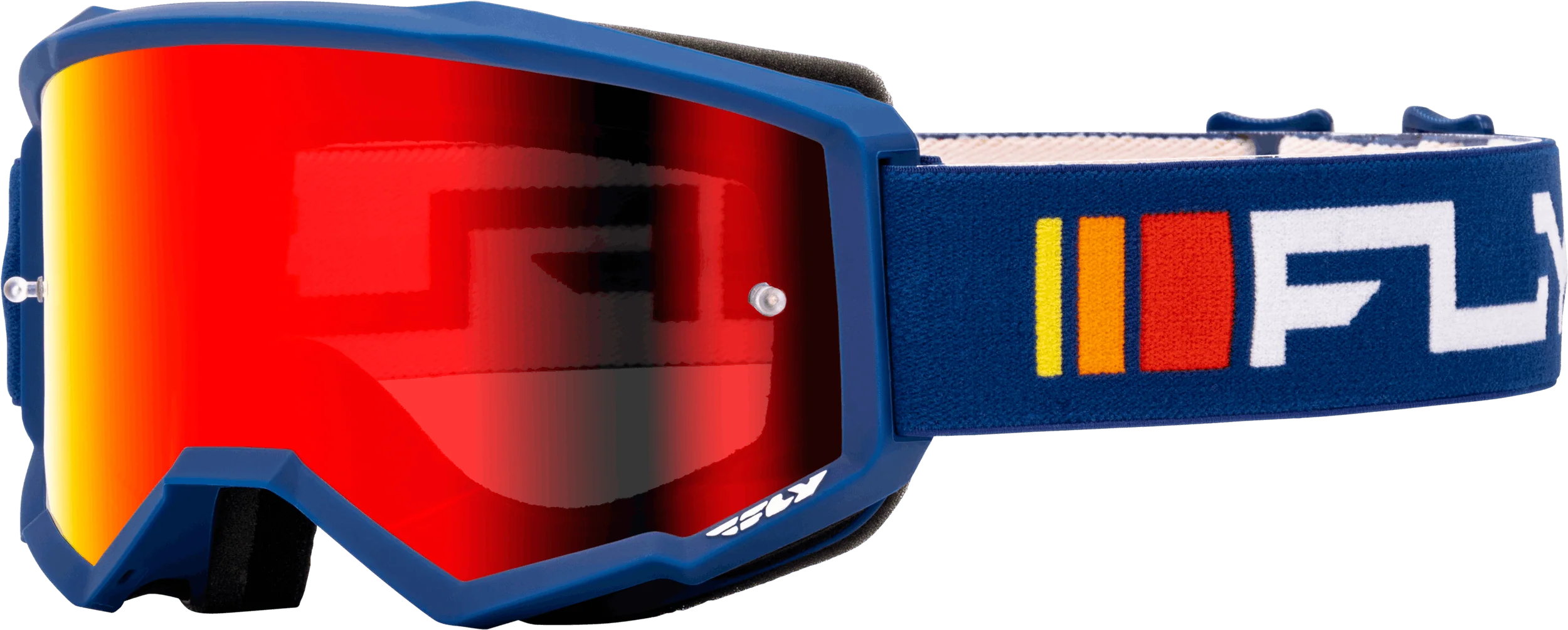 Zone Goggle Navy/White W/ Red Mirror/Smoke Lens