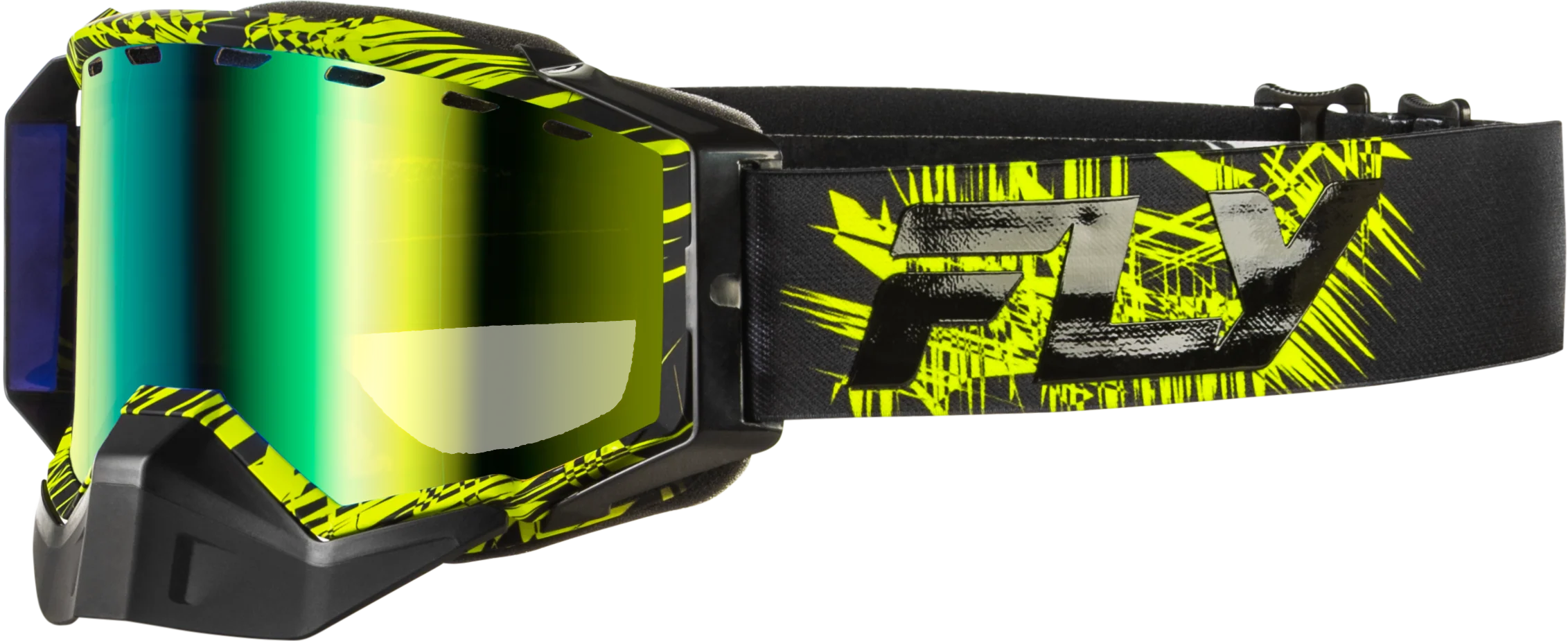 Zone Snow Goggle Grn/Blk W/Green Mir/Yellow Lens