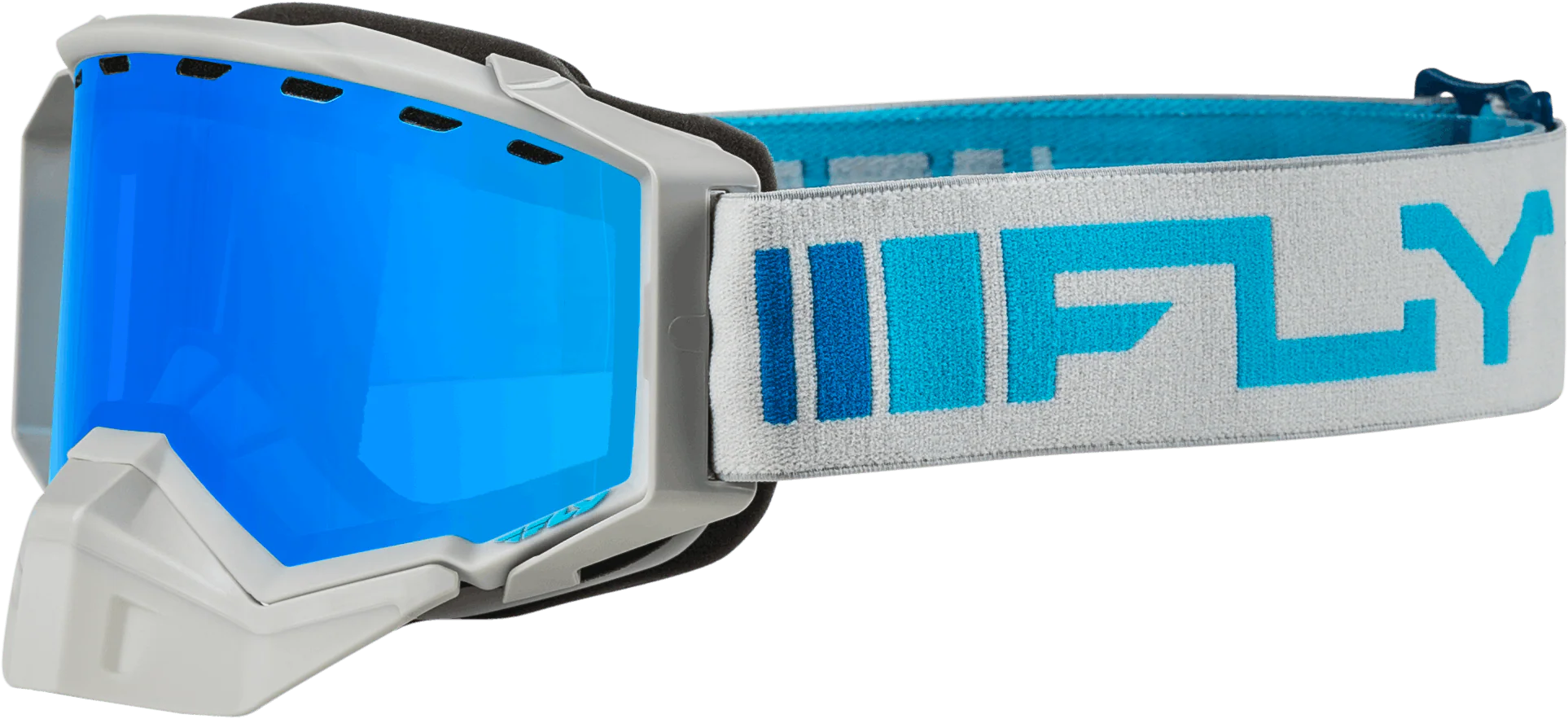 Zone Snow Goggle Silver/Blue W/ Sky Blue Mirror/Blue Lens